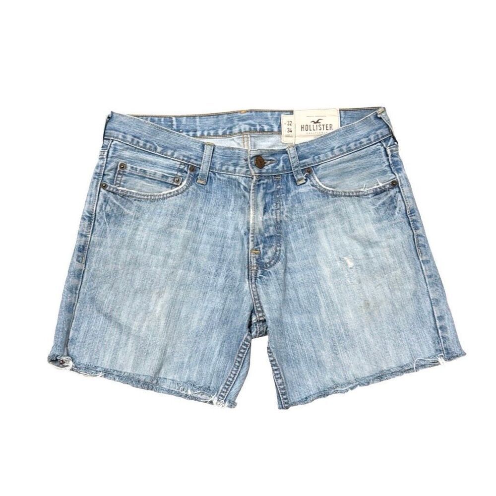 Hollister Men’s Cut Off Denim Shorts Size 32